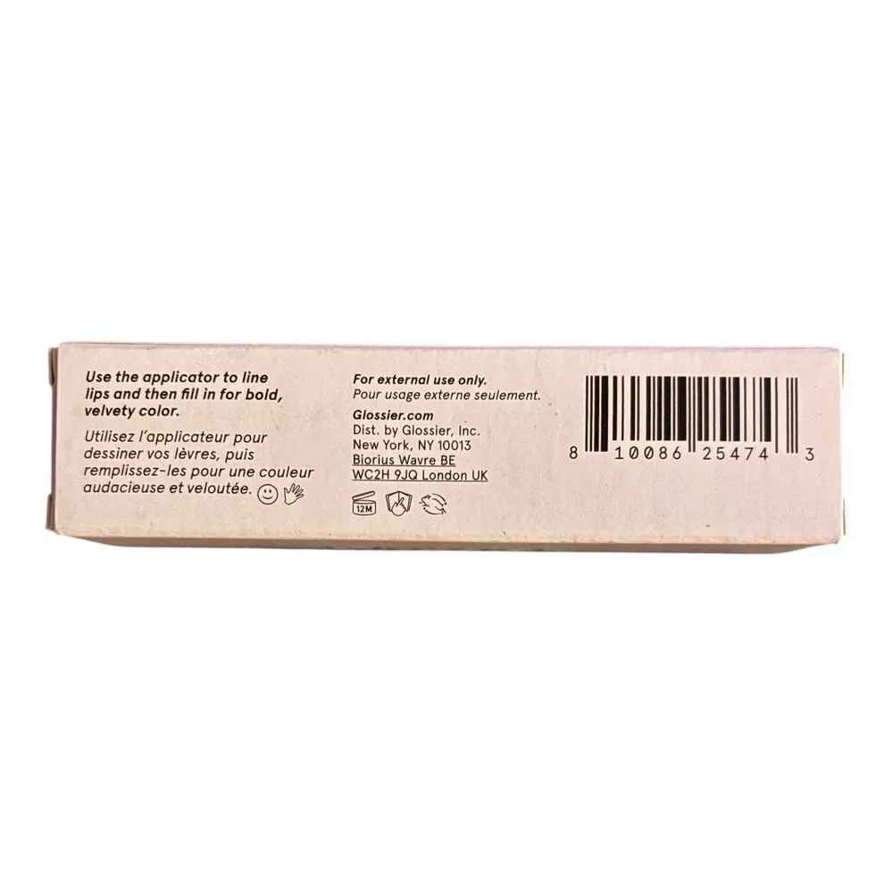 Glossier G Suit Soft Touch Lip Creme Tempo Berry Matte NIB New In Box 6ml